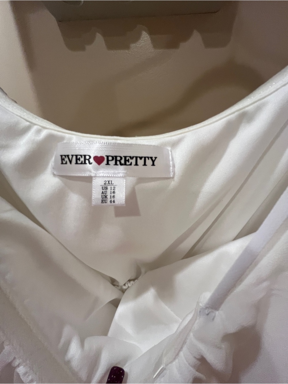 Ever Pretty White High-Low Off-Shoulder Ruffle Dress - Picture 4 of 4